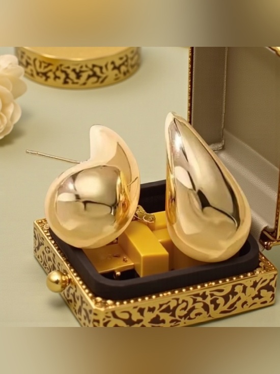 Unbranded Jewelry - 💛Gold-Tone Chunky Teardrop Earrings/NIP💛